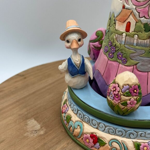 Jim Shore Easter Blessings Go Around Bunny With Rotating Characters Figurine - Picture 3 of 12